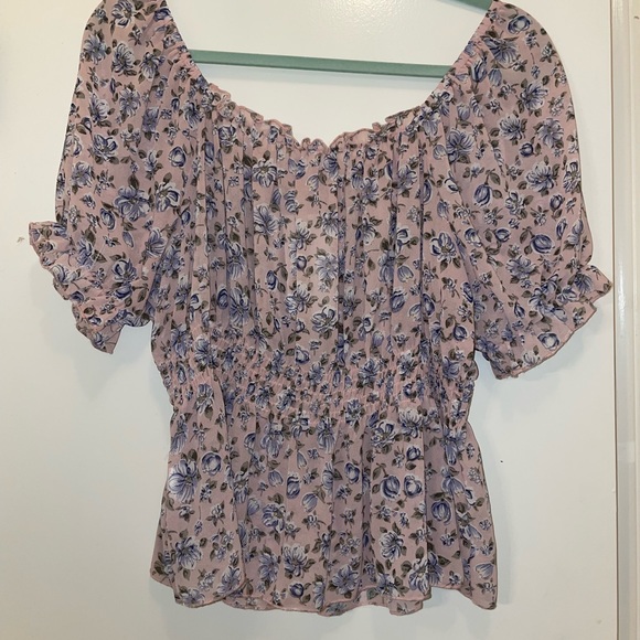 Light Pink/blue smocked top Jebdoba-NWT - Picture 5 of 5